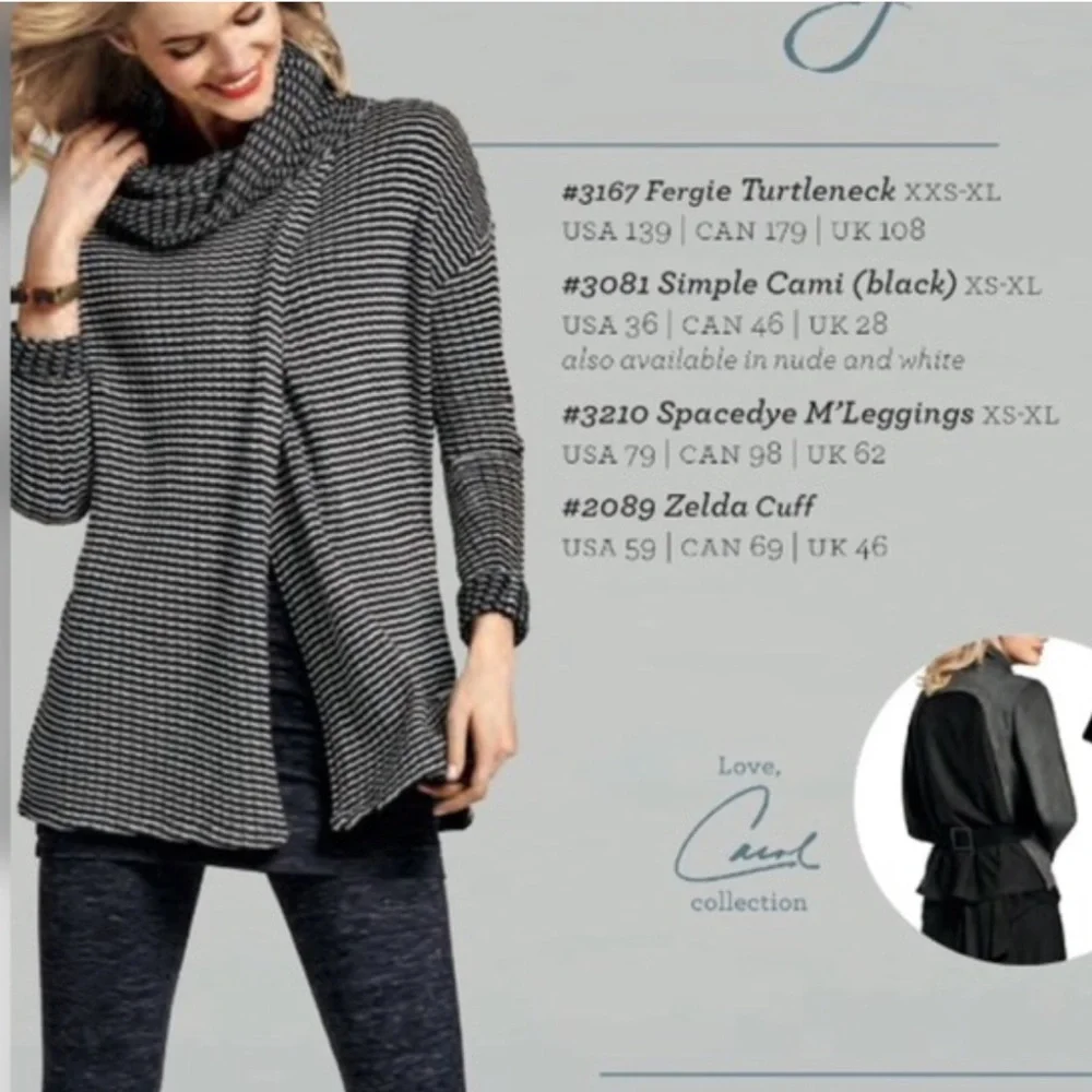 NWOTS CAbi Fergie Turtleneck Sweater Split Front - Picture 3 of 8